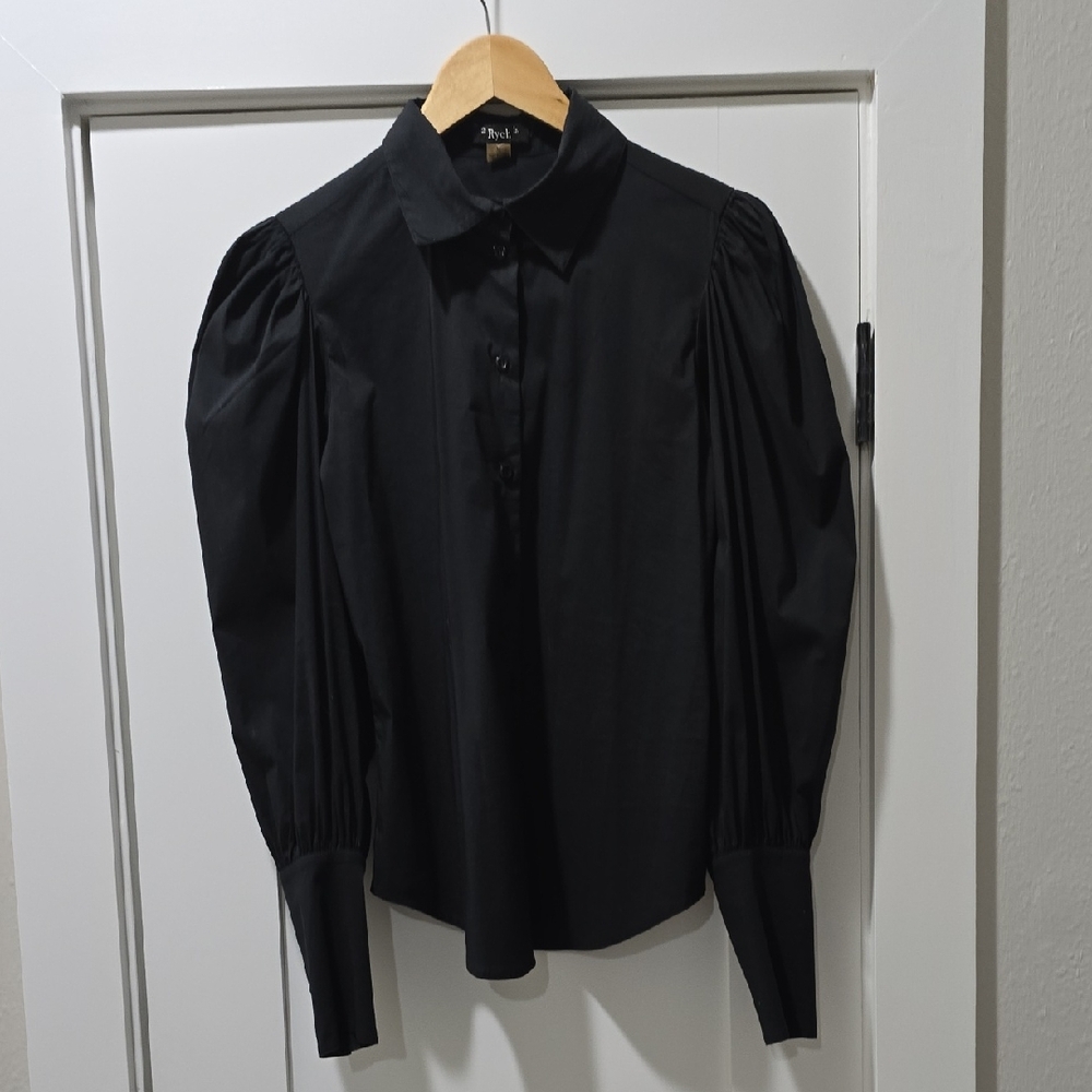 2b.Rych Black Button Down Shirt - image 1